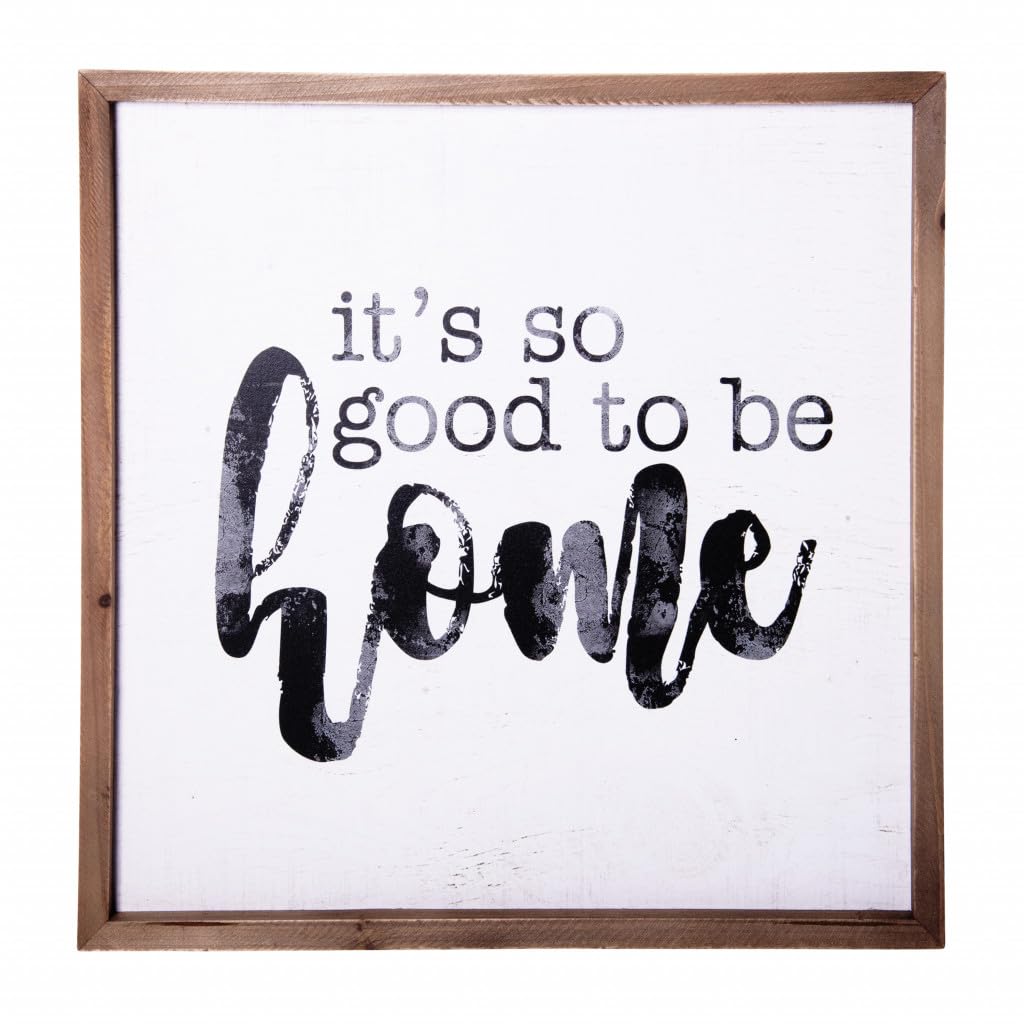 HomeRoots 484787 15.75 x 15.75 x 1 in. Black & White Its So Good To Be Home Framed Wall Decor