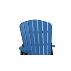 American Furniture Classics OS Home and Office Model 515BBK Fan Back Glider in Blue with a Black Base