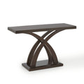 Steve Silver Company Jocelyn Sofa Table, 48" W x 18" D x 30" H, Espresso Cherry Finish, Decorative Base with Double Edge Tops