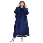 Waitu Oversized Wearable Blanket Sweatshirt Gifts For Women And Men, Soft Sherpa Blanket Hoodie With Sleeves And Pocket, Warm Bo