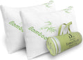 Memory Foam Bamboo Pillows King Size Set of 2 [Adjustable] for Sleeping - Cool & Breathable Cover with Zipper Rayon Derived from