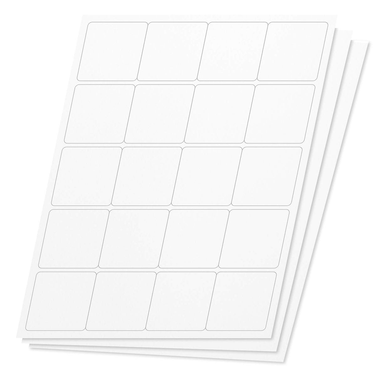 Officesmartlabels Square 2 X 2 Inch Labels For Laser & Inkjet Printers 2 X 2 Inch, 20 Per Sheet, White, 10000 Labels, 500 Sheets