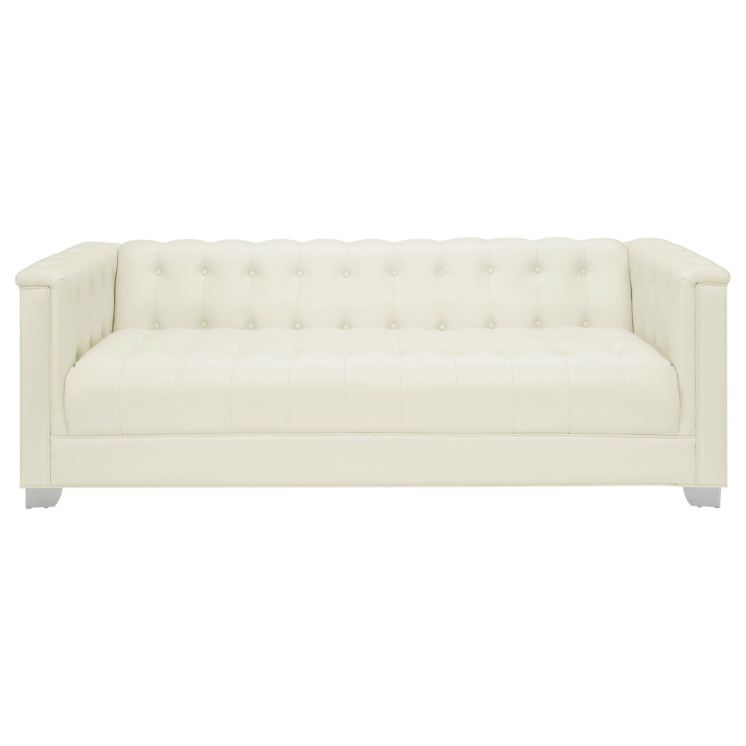 Coaster Chaviano 3-Piece Sofa Set, Pearl White