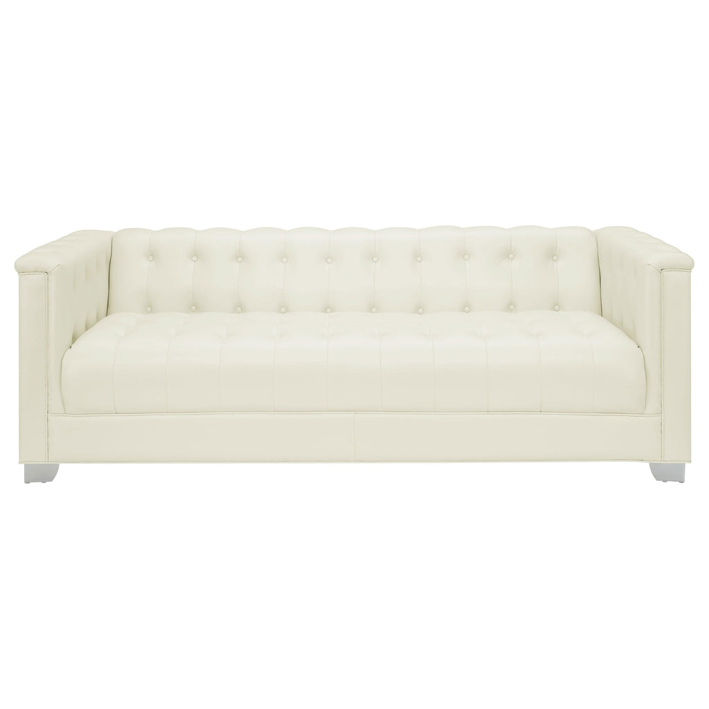 Coaster Chaviano 3-Piece Sofa Set, Pearl White