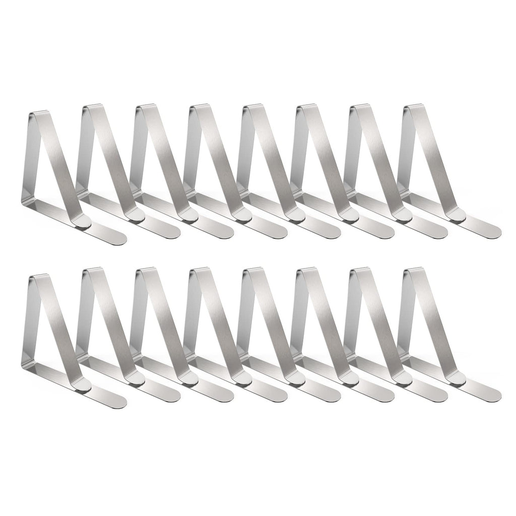 Tripole Tablecloth Clips 16 Pack Large Picnic Table Cover Clips Stainless Steel Tablecloth Clamps For Outdoor Home Kitchen Restaurant Wedding Party, Fit For 1.7”-2.75” Thick Folding Wooden Tables