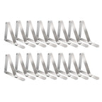 Tripole Tablecloth Clips 16 Pack Large Picnic Table Cover Clips Stainless Steel Tablecloth Clamps For Outdoor Home Kitchen Restaurant Wedding Party, Fit For 1.7”-2.75” Thick Folding Wooden Tables