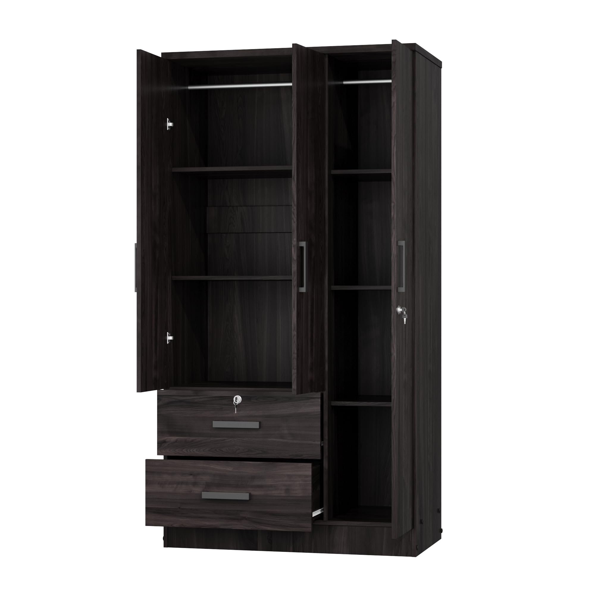Woodpeckers Furniture And Mattress Symphony Wardrobe Closet with Two Drawers (Tobacco)