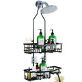 Joqixon Shower Caddy, Upgraded Extended Length Shower Caddy Over Showerhead No Blocking to Shower Head, Rustproof Shower Organiz