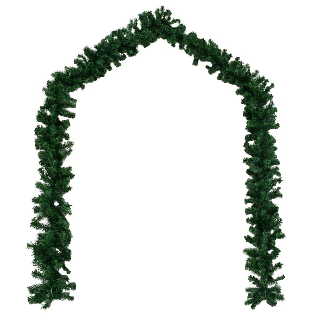 vidaXL Christmas Garland Set - 4 pcs Green PVC - Ideal for Indoor and Outdoor Xmas Decorations - Long Lasting Material with 225 Branches Each