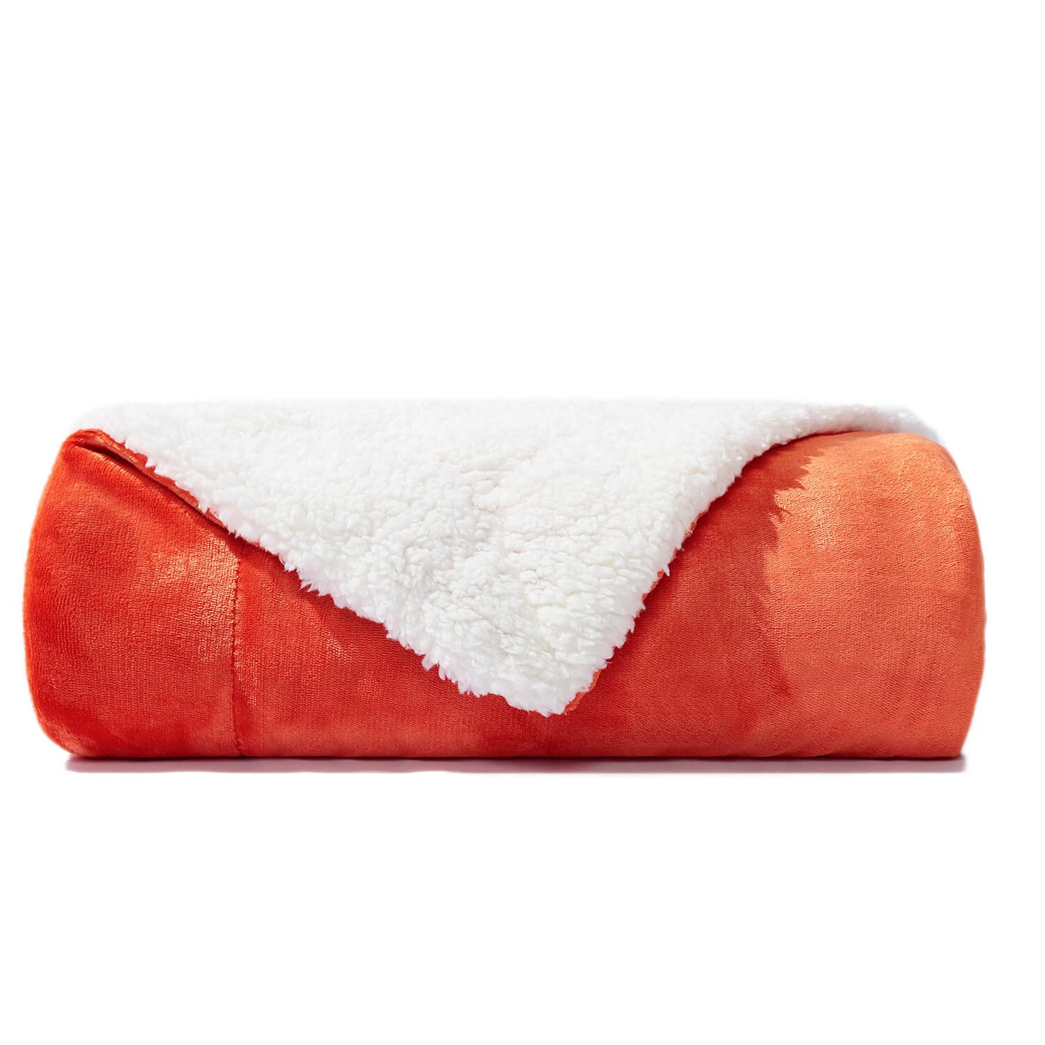 Nanpiper Fleece Blanket Sherpa Throw,Soft Fuzzy Blankets For Couch,Orange 50 'X60 '