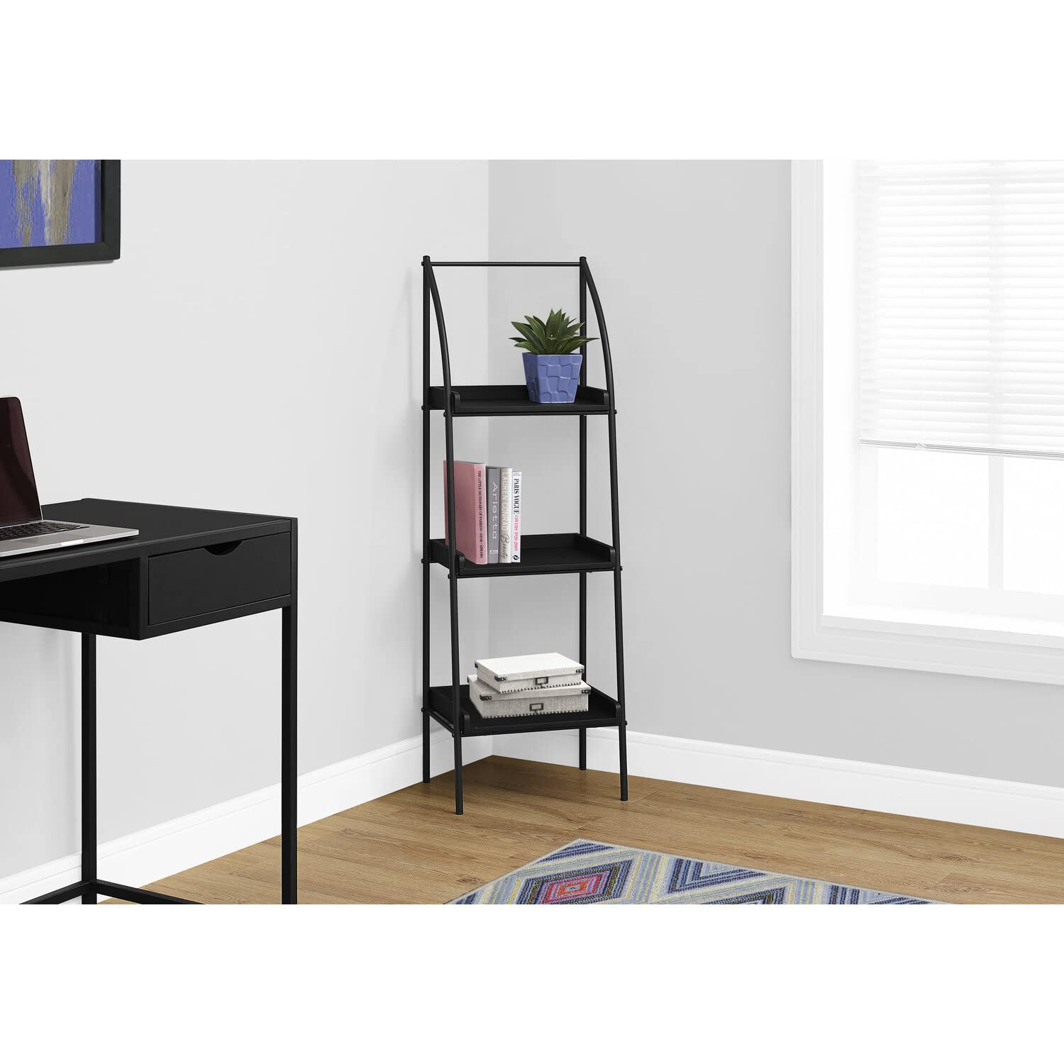Monarch Bookcase - 48' H/Metal, Black