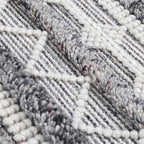 Kosas Home Tonopah 96 X 120 Geometric Polyester Fabric Area Rug In Ivory/Gray