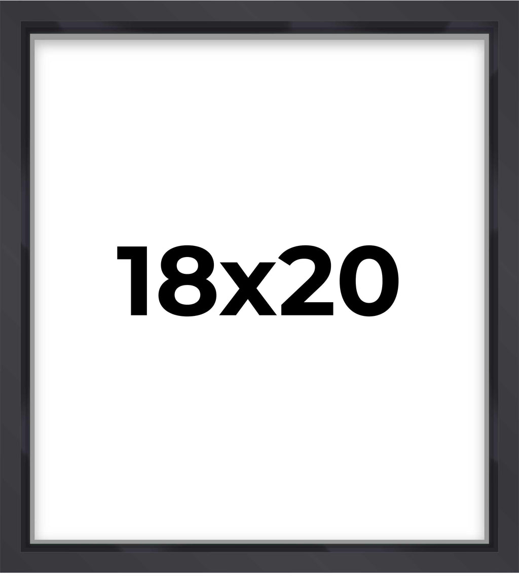 18x20 Shadow Box Frame Contemporary Black | 1'' Depth of Usable Space| Interior Size 18x20 or 20x18 Inches| UV Resistant Acrylic