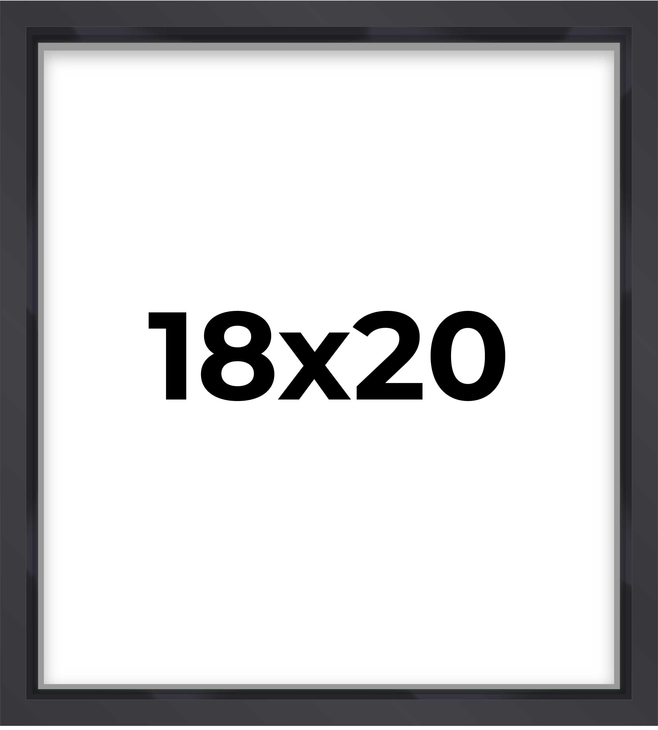 18x20 Shadow Box Frame Contemporary Black | 1'' Depth of Usable Space| Interior Size 18x20 or 20x18 Inches| UV Resistant Acrylic