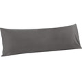 Flxxie Body Pillow Cover - Super Soft Microfiber 20X54 Body Pillow Case - Envelope Closure, Wrinkle, Stain Resistant Dark Grey B