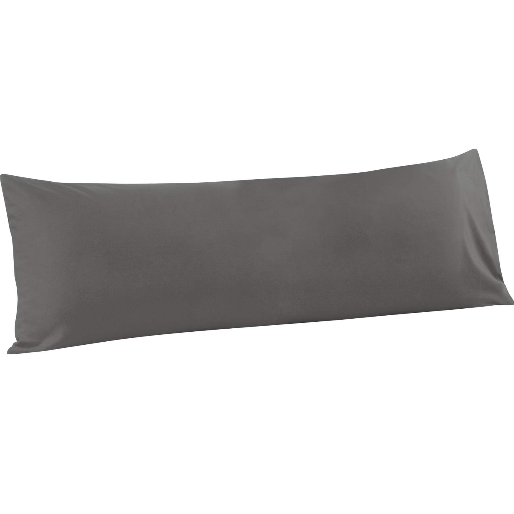 Flxxie Body Pillow Cover - Super Soft Microfiber 20X54 Body Pillow Case - Envelope Closure, Wrinkle, Stain Resistant Dark Grey B