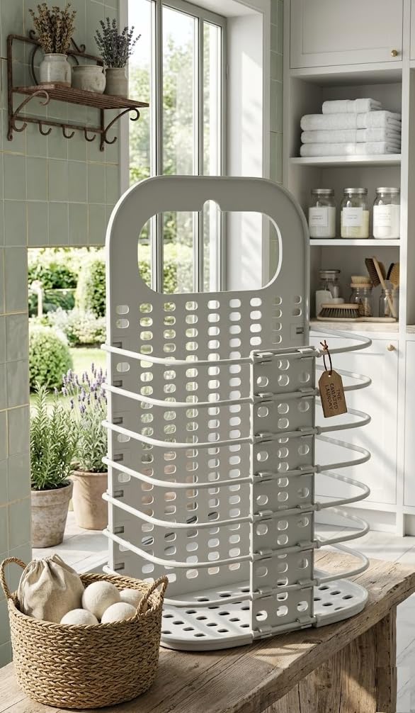 Sakar Foldable Wall Mounted Laundry Basket | Mesh Hanging Hamper | For Sorting Dirty Clothes, Organizing Clean Clothes & Toy Sto