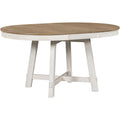 Lumisol Extendable Dining Table For 6, Solid Wood Round Kitchen Table With Removable Leaf For Small Space, Farmhouse Dinner Tabl