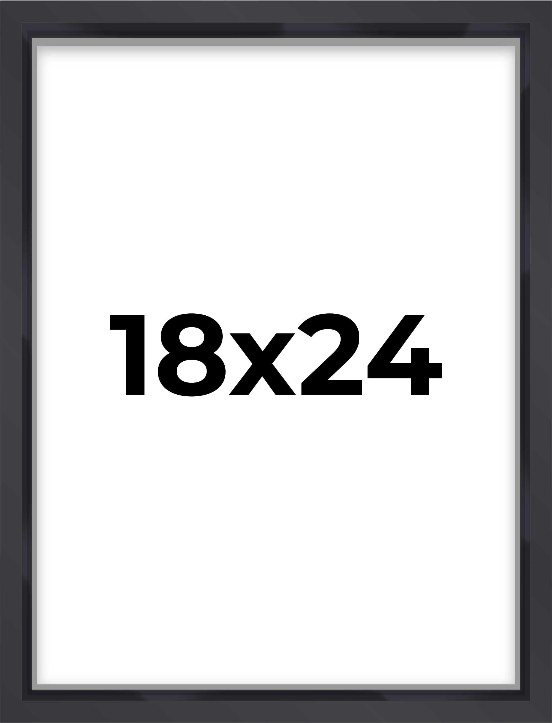 18x24 Shadow Box Black Display Frame | 1'' Depth | Interior Size 18x24 or 24x18 Inches | UV Resistant Acrylic Plexiglass, Acid-F