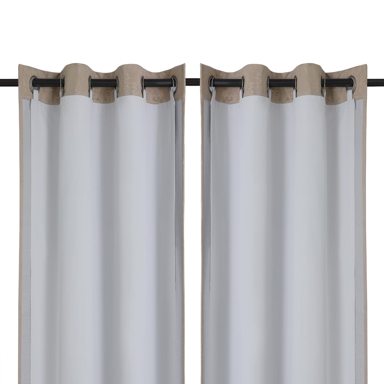 Chyhomenyc Bedroom Curtain Liners with 13 Rings, Privacy Energy Saving Blackout Liners for 84 Inch Curtains, Each 36'' Wx80 L, 2