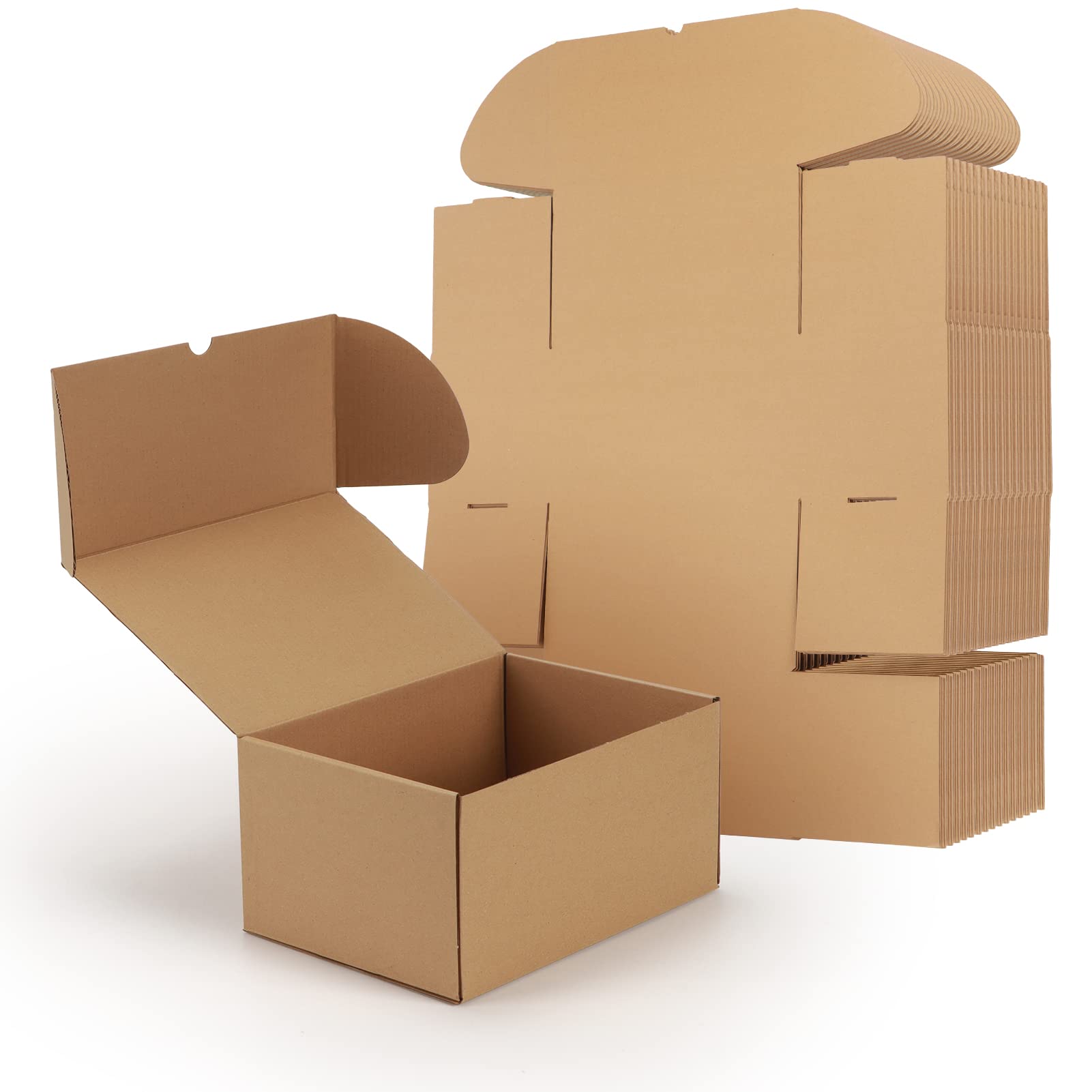 Rlavbl 10X7X5 Shipping Boxes, Brown Corrugated Mailing Cardboard Box For Packing Small Business, 20 Pack