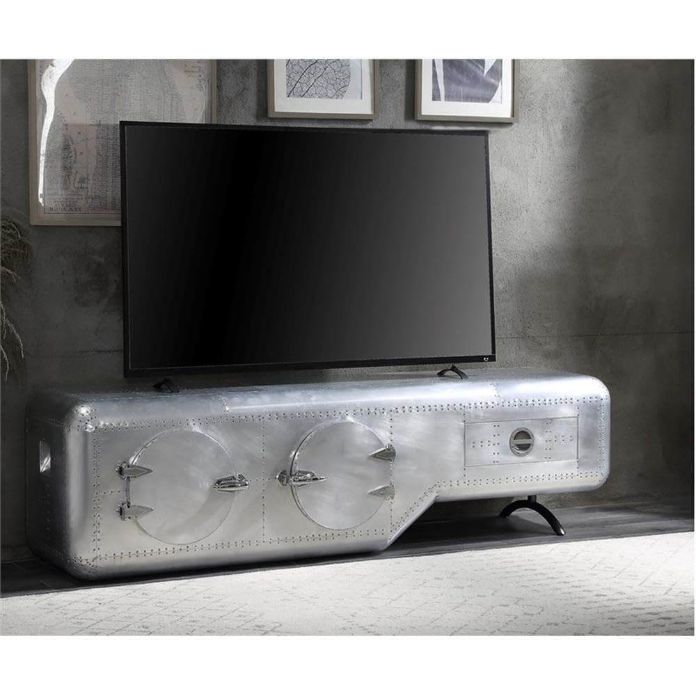Acme Brancaster TV Stand in Aluminum