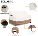Solotoo Patio Furniture Covers Waterproof 3-Seater Sofa Cover,79 Inshes Outdoor Couch Cover,Patio Loveseat Cover (Beige)