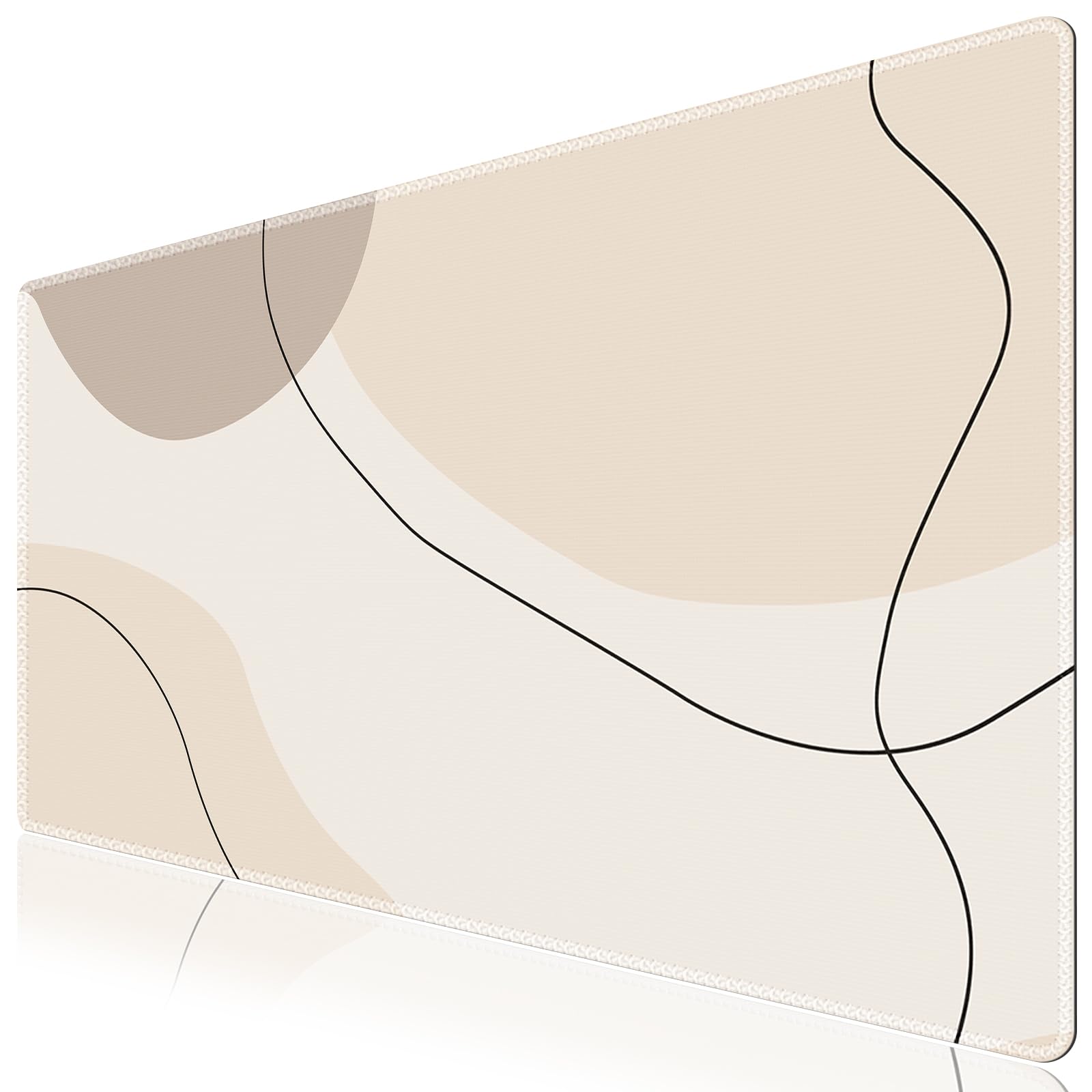 Icasso Extended Gaming Mouse Pad (35.4X15.7 In), Large Stable Rubber Base Mousepad With Stitched Edges, Keyboard Mouse Mat Desk