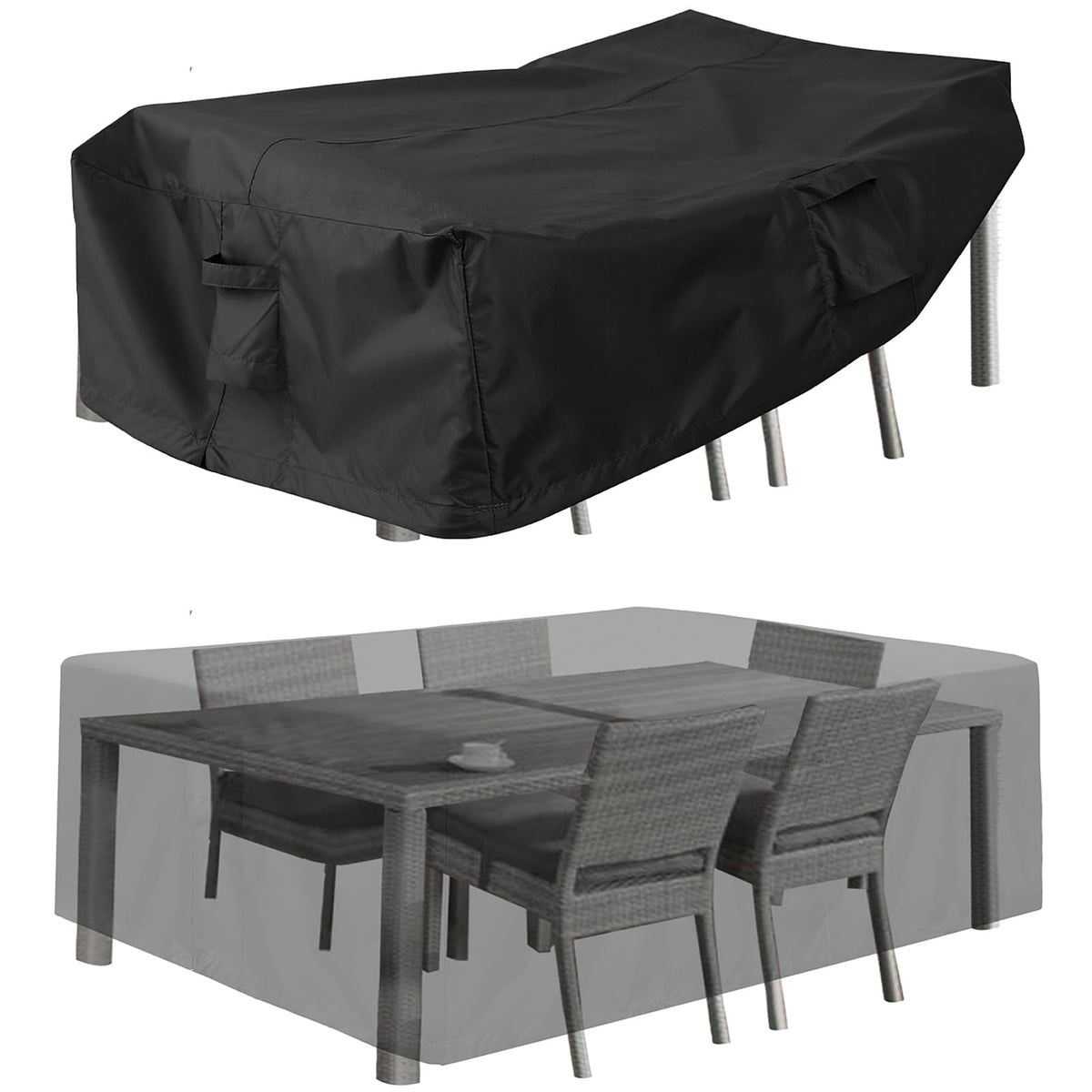 Purefit Patio Furniture Covers, Outdoor Table Furniture Cover Waterproof Rectangle, Patio Sectional Couch Set Cover For Deck, La