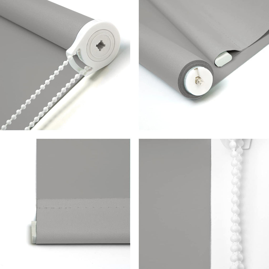 NUTRO CHILL Blackout Roller Shade 23" x 68" Silver Thermal Insulated UV Protection Polyester