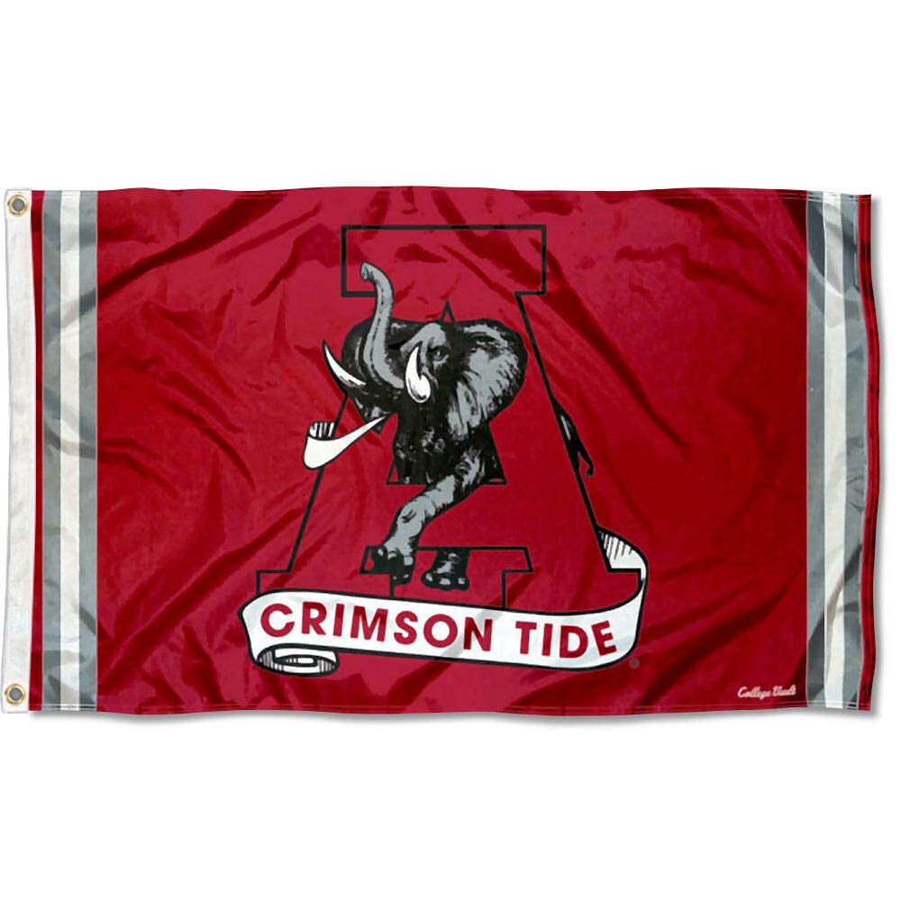 College Flags & Banners Co. Alabama Crimson Tide Vintage Retro Throwback 3X5 Banner Flag
