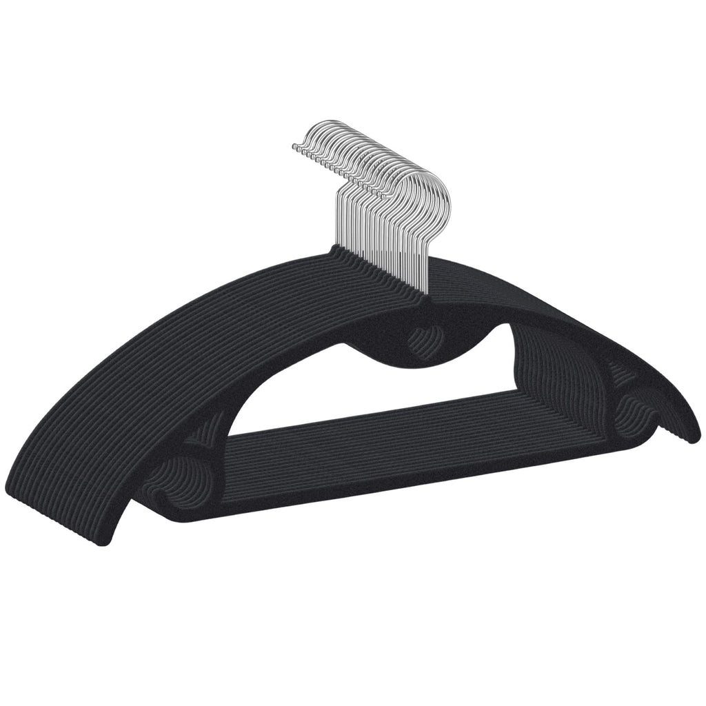 IEOKE Velvet Hangers, 50-Pack No Shoulder Bumps Suit Hangers Ultra Thin Space Saving 360 Degree Swivel Heavy Duty Hook Durable H