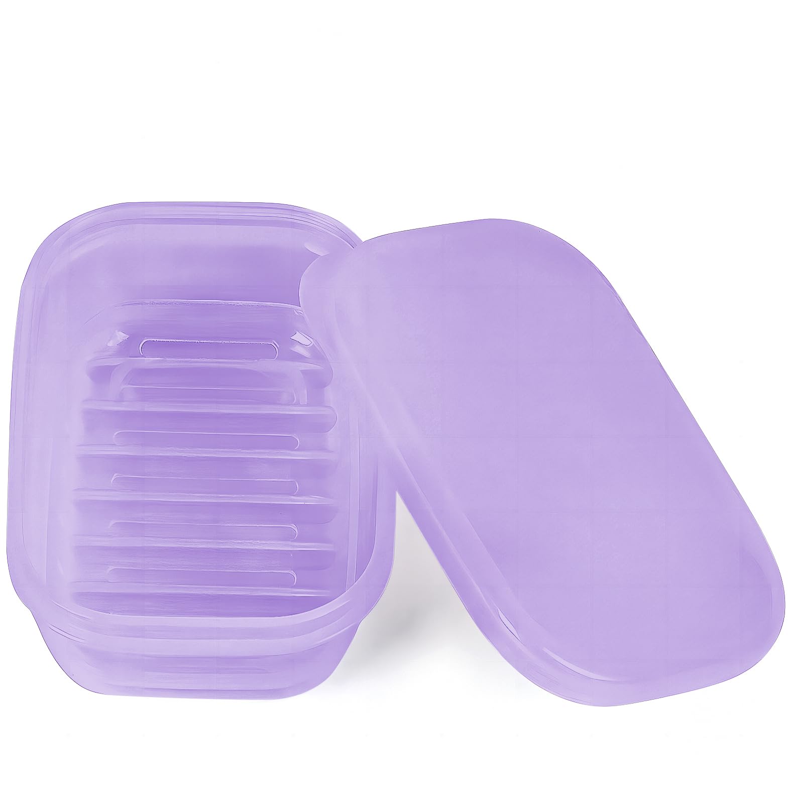 Quatish Soap Bar Holder 1 Pack, Travel Soap Container with Lid, Portable Soap Holder, Leakproof Soap Box with Perforations, Soap