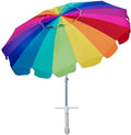 Ammsun 7.5Ft Heavy Duty High Wind Beach Umbrella With Sand Anchor & Tilt Sun Shelter, Uv 50+ Protection Outdoor Umbrellas Sunsha