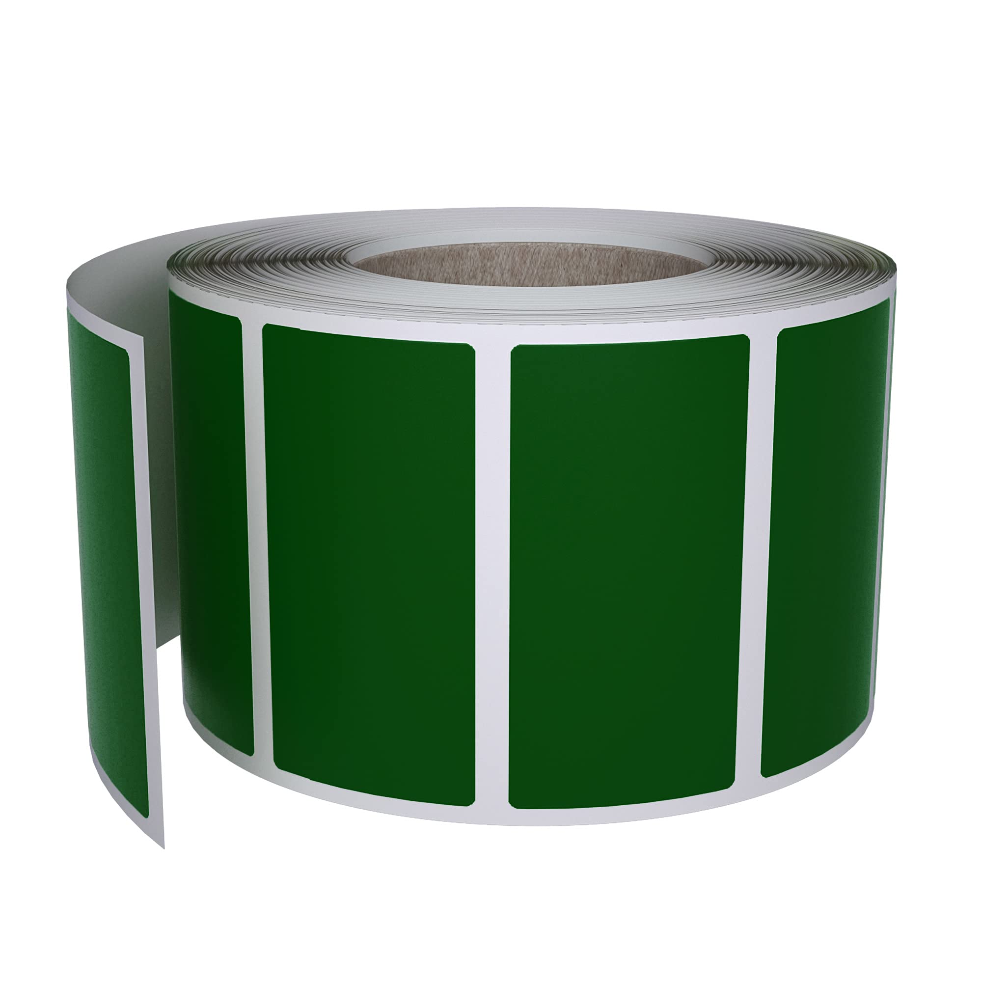 Royal Green Rectangular Small Label Roll 40Mm X 19Mm Rectangle Stickers In Forest Green (1.57 Inch X 0.75) - 500 Pack