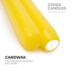 Candwax 10 Inch Taper Candles Set Of 12 - Dripless Tapered Candles And Unscented Candlesticks - Perfect As Dinner Candles And Ho