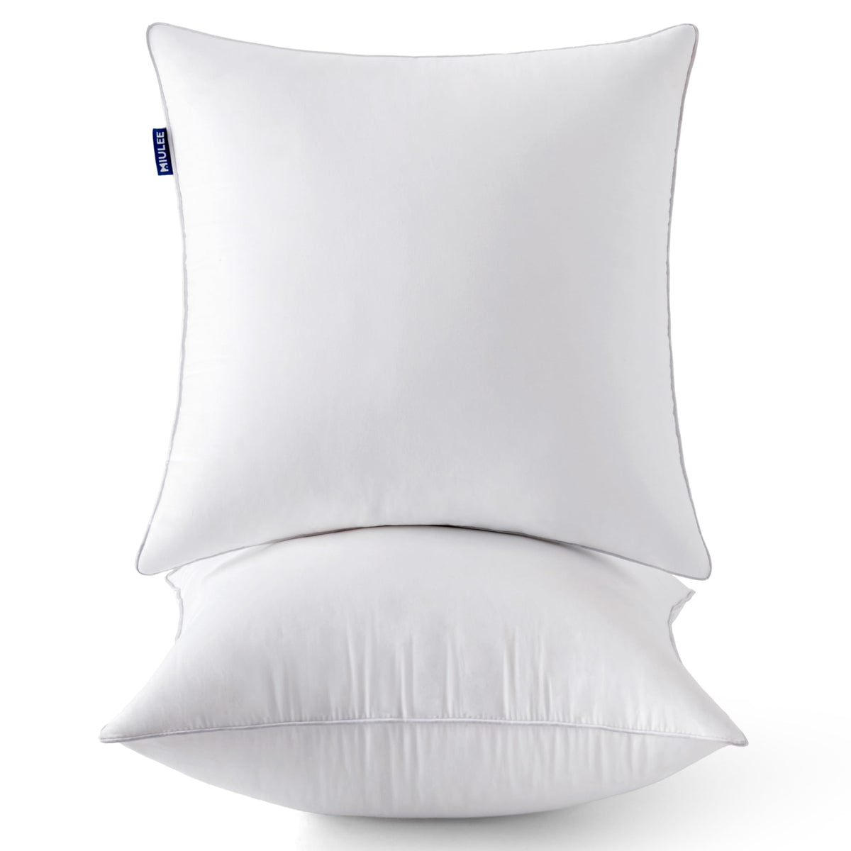 Miulee 20 X 20 Pillow Inserts (Set Of 2) -Throw Pillow Inserts With 100% Cotton Covers, Square Sofa Pillow Inserts, Decorative P