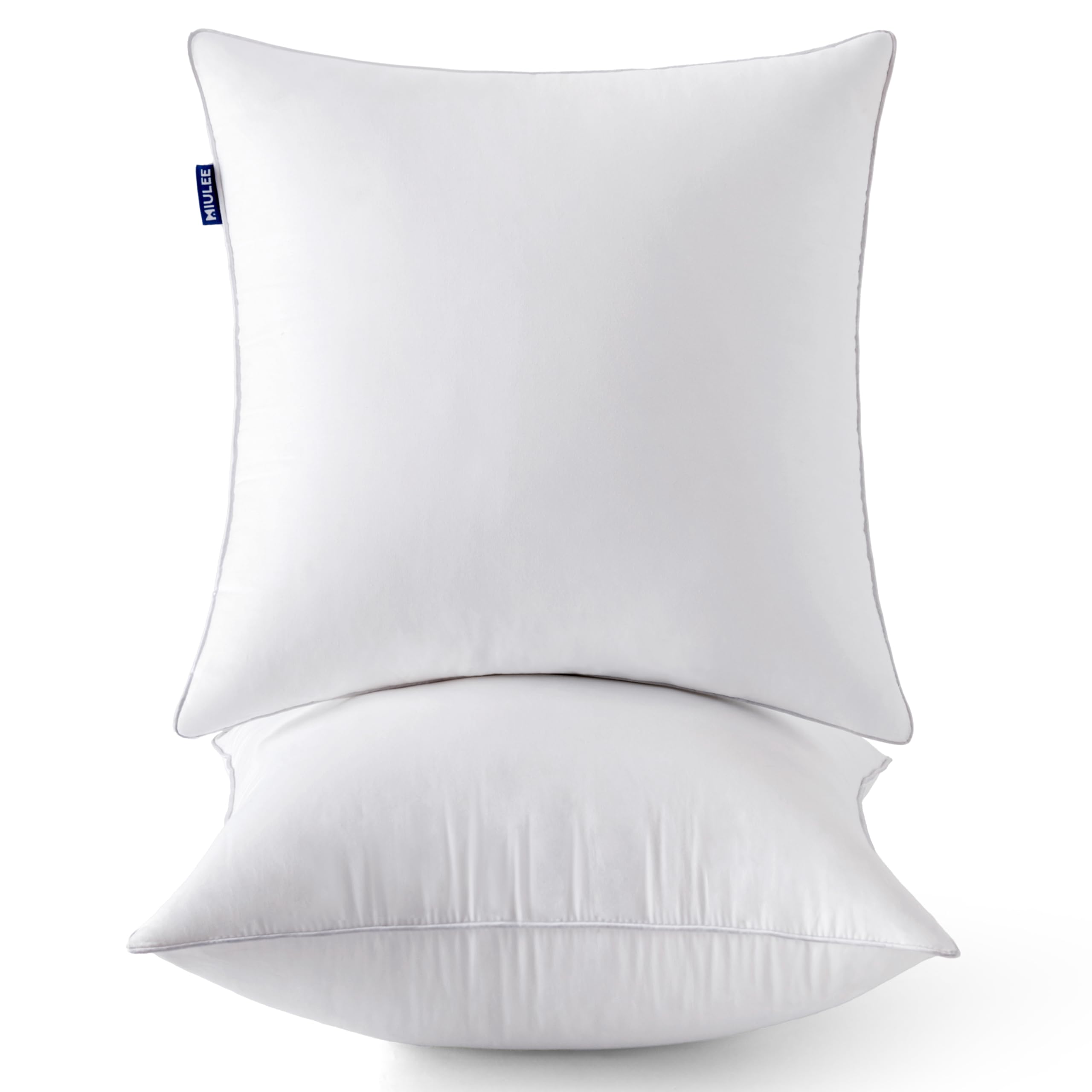 Miulee 18 X 18 Pillow Inserts (Set Of 2) -Throw Pillow Inserts With 100% Cotton Covers, Square Sofa Pillow Inserts, Decorative P