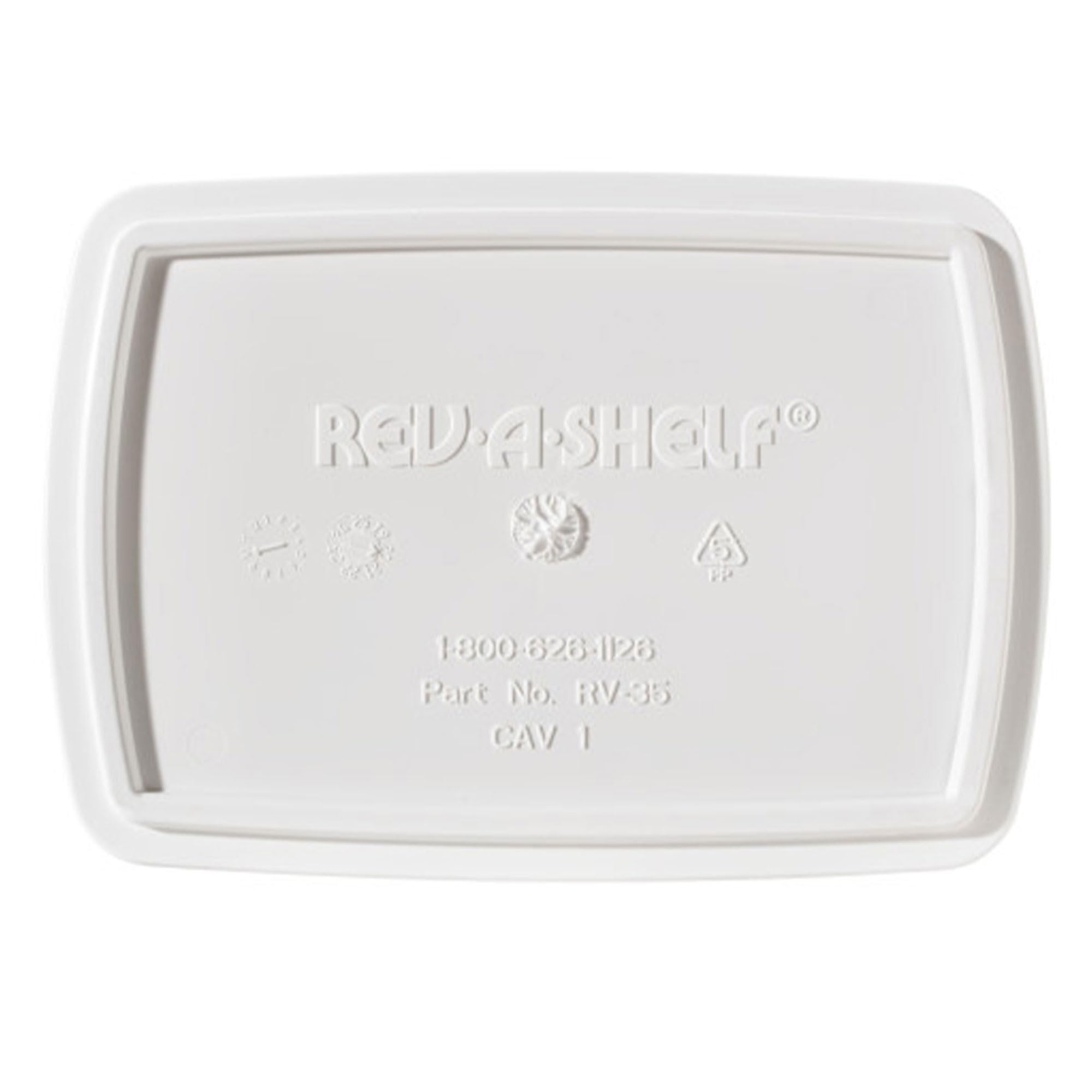 Rev-A-Shelf 35 Quart Kitchen Sink Garbage Can For Base Kitchen And Bathroom Cabinet, Replacement Plastic Trash Bin For Laundry R