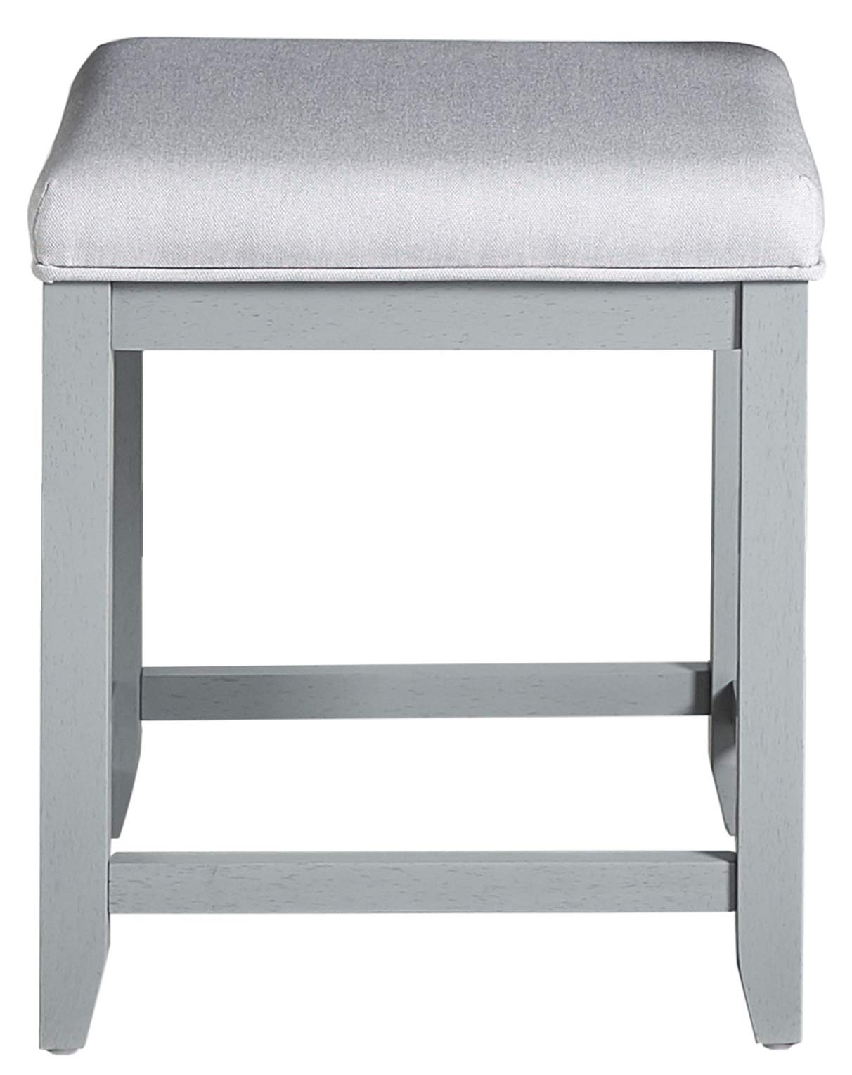 Crosley Furniture Vista Makeup Vanity Chair with Upholstered Seat, Vintage Gray