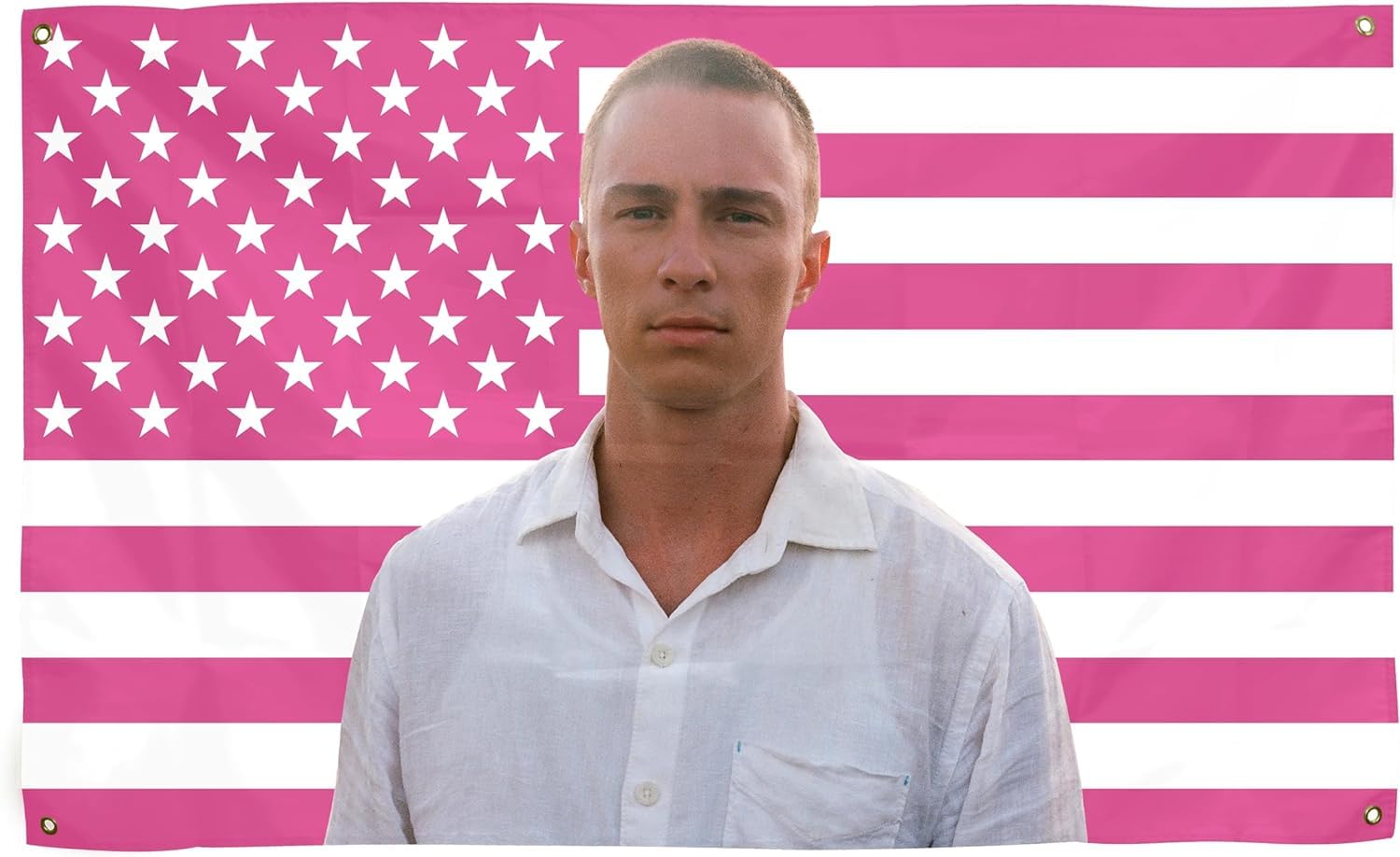 Drew Flags 3X5Ft Starkey Rafe Cameron American Flag Pink Tapestry,With 4 Brass Grommets,For College Dorm Room Decor,Outdoor Part