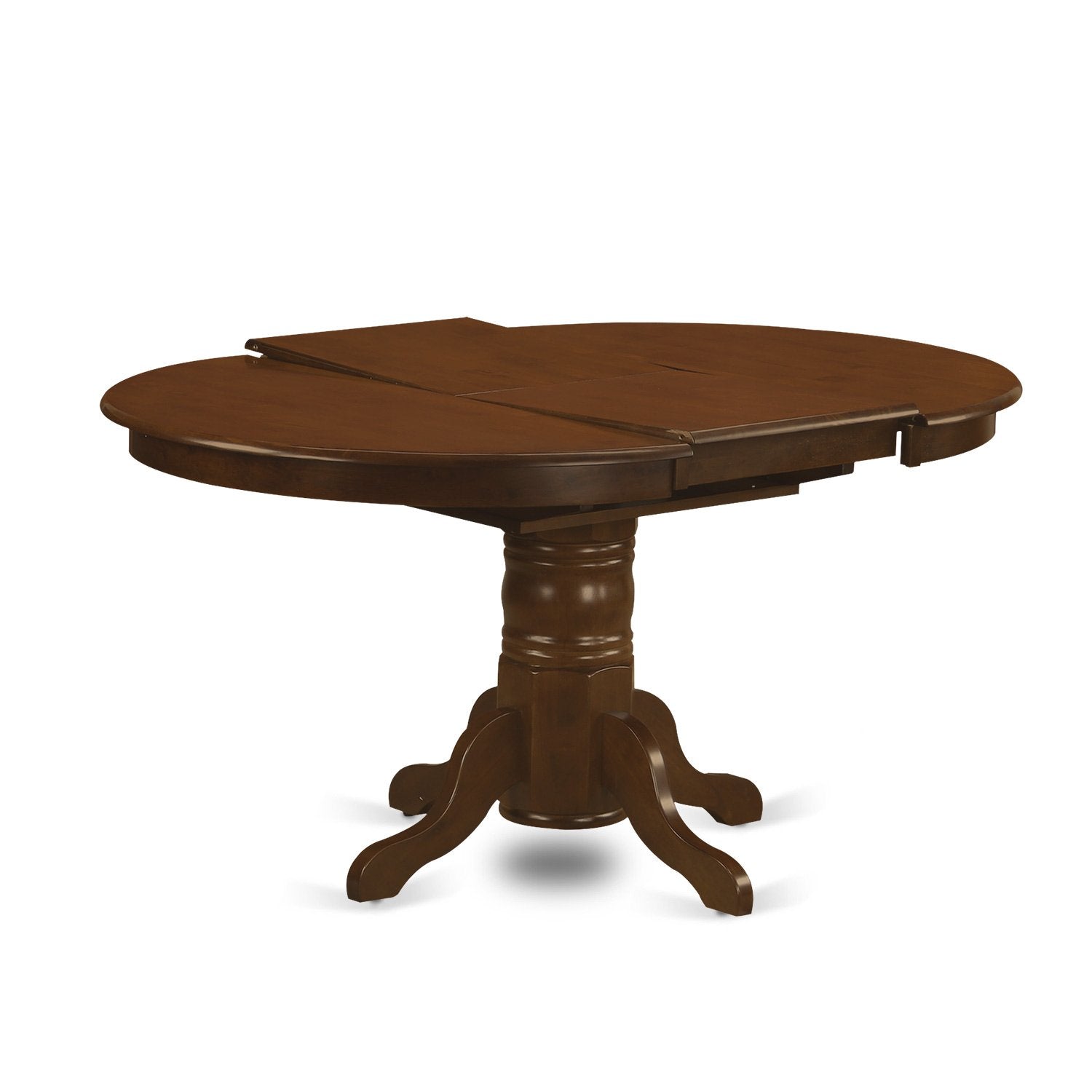 East West Furniture KEVA7-ESP-C 7 Piece Kitchen Table & Chairs Set Consist of an Oval Dining Room Table with Butterfly Leaf and 6 Linen Fabric Upholstered Chairs, 42x60 Inch, Espresso