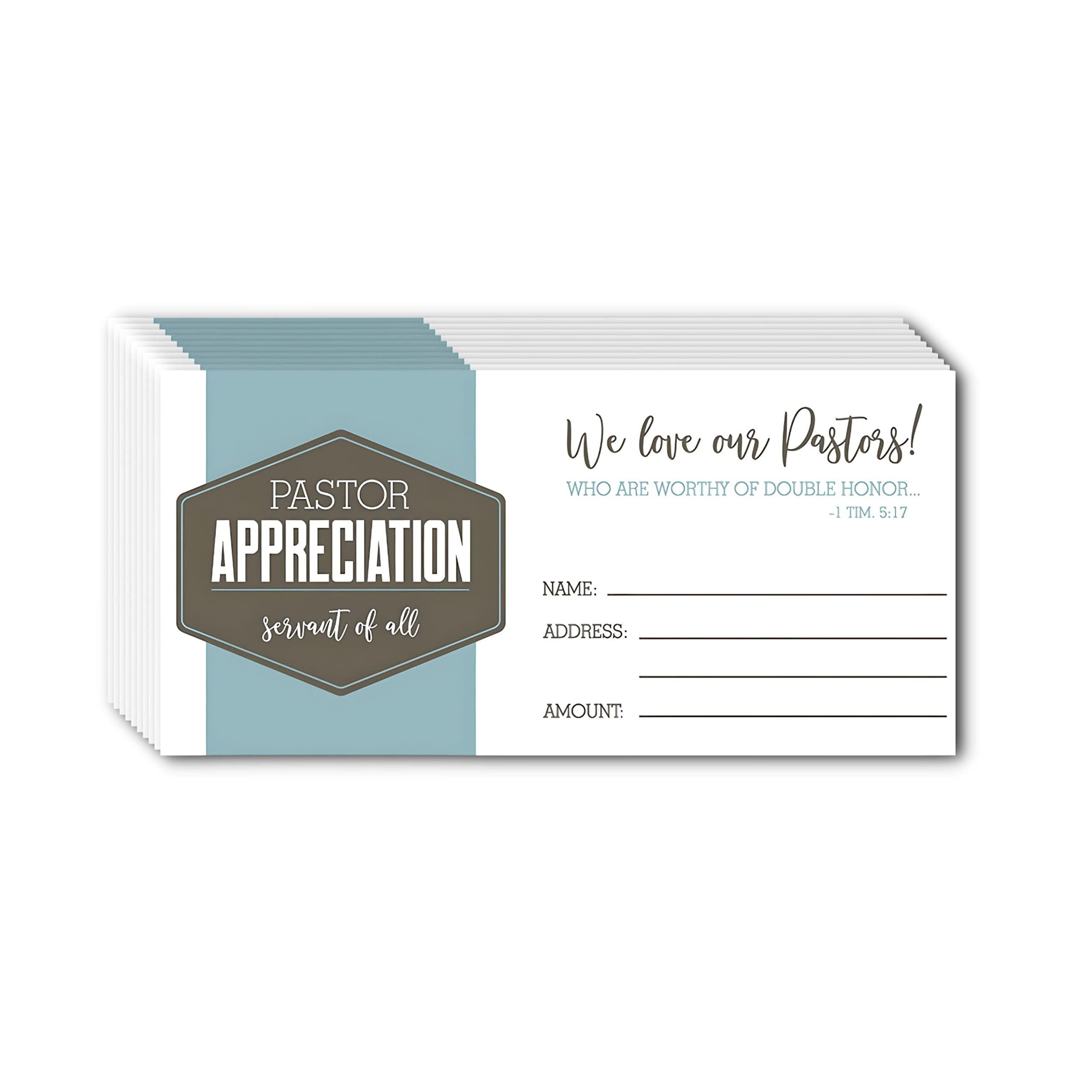 Pastor Appreciation Offering Envelopes - Pack Of 100: Support Your Pastors!