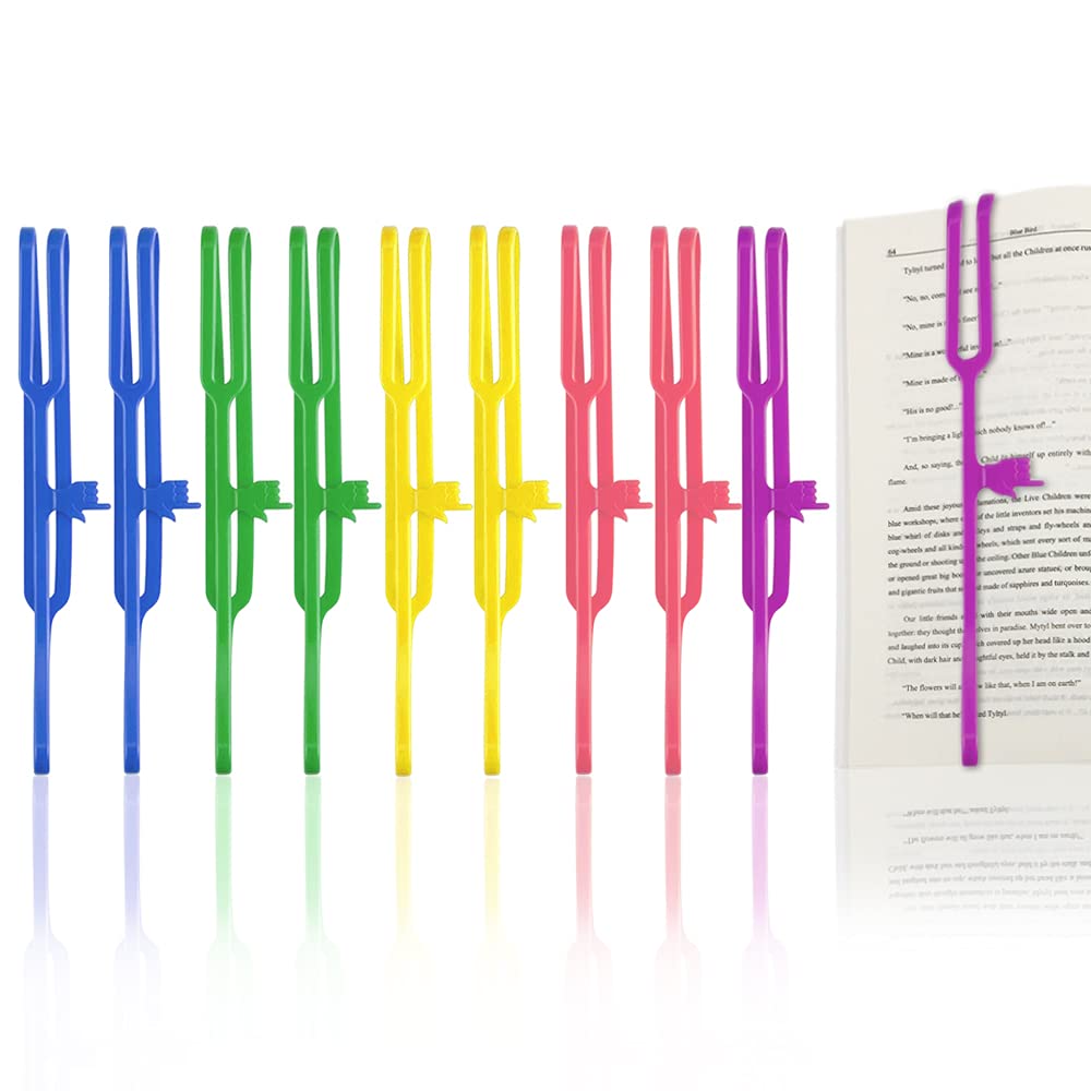 Crivers 10Pc Silicone Finger Point Bookmark, Lovely Book Marker Strap For Office Supplies School Supplies Stationery Gift