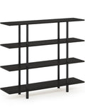 Furinno Turn-N-Tube 4-Tier Wide Display Shelf, Espresso/Black