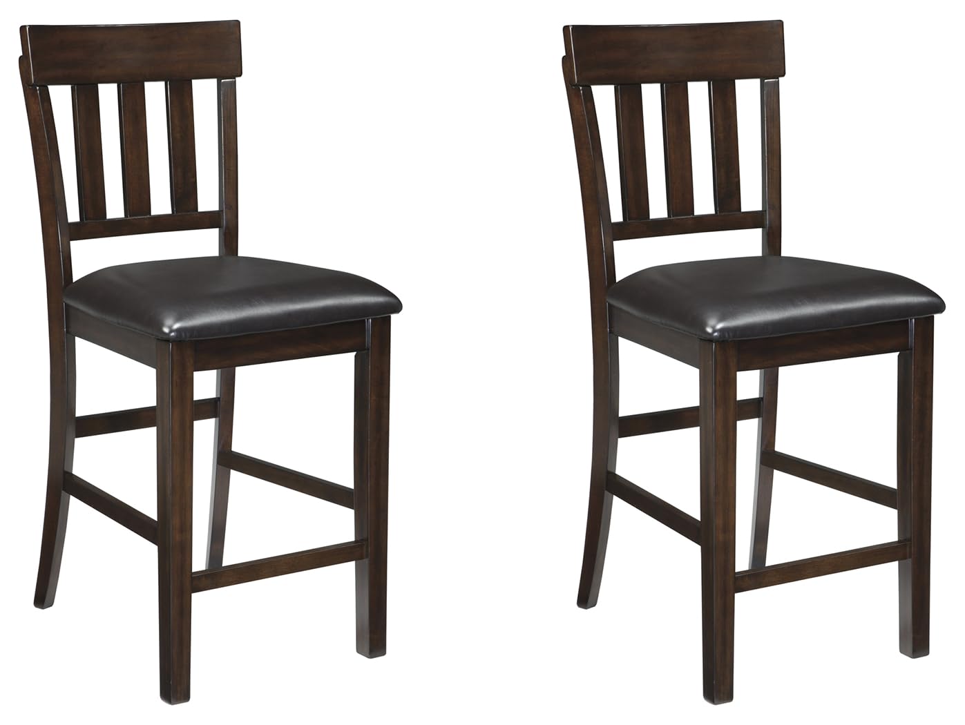 Signature Design by Ashley Haddigan 24 Counter Height Upholstered Barstool 2 Count, Dark Brown