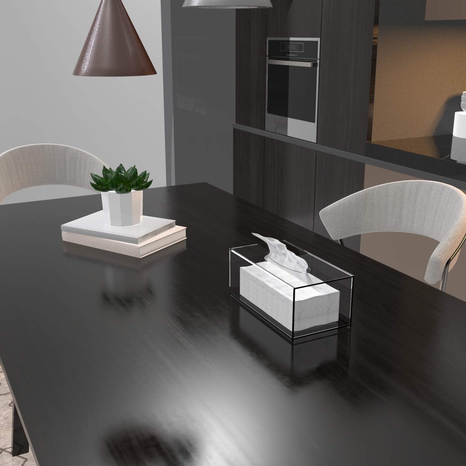 Clear Acrylic Tissue Box Holder With Cover Facial Tissue Dispenser Box Case For Countertop,Clear Plastic Dryer Sheet Container N