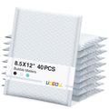 Ucgou Bubble Mailers 8.5X12 Inch 40 Pack Usable Size 8.5X11 Inch White Padded Envelopes Medium Waterproof Packaging Bags For Shi