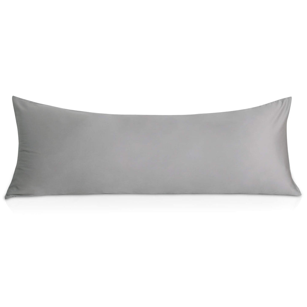 Oubonun 100% Cotton Body Pillowcase - 800 Thread Count/21X54, Moisture Absorbent And Breathable, Premium Hotel Body Pillow Cover For All Seasons, Light Gray