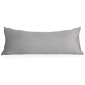 Oubonun 100% Cotton Body Pillowcase - 800 Thread Count/21X54, Moisture Absorbent And Breathable, Premium Hotel Body Pillow Cover For All Seasons, Light Gray